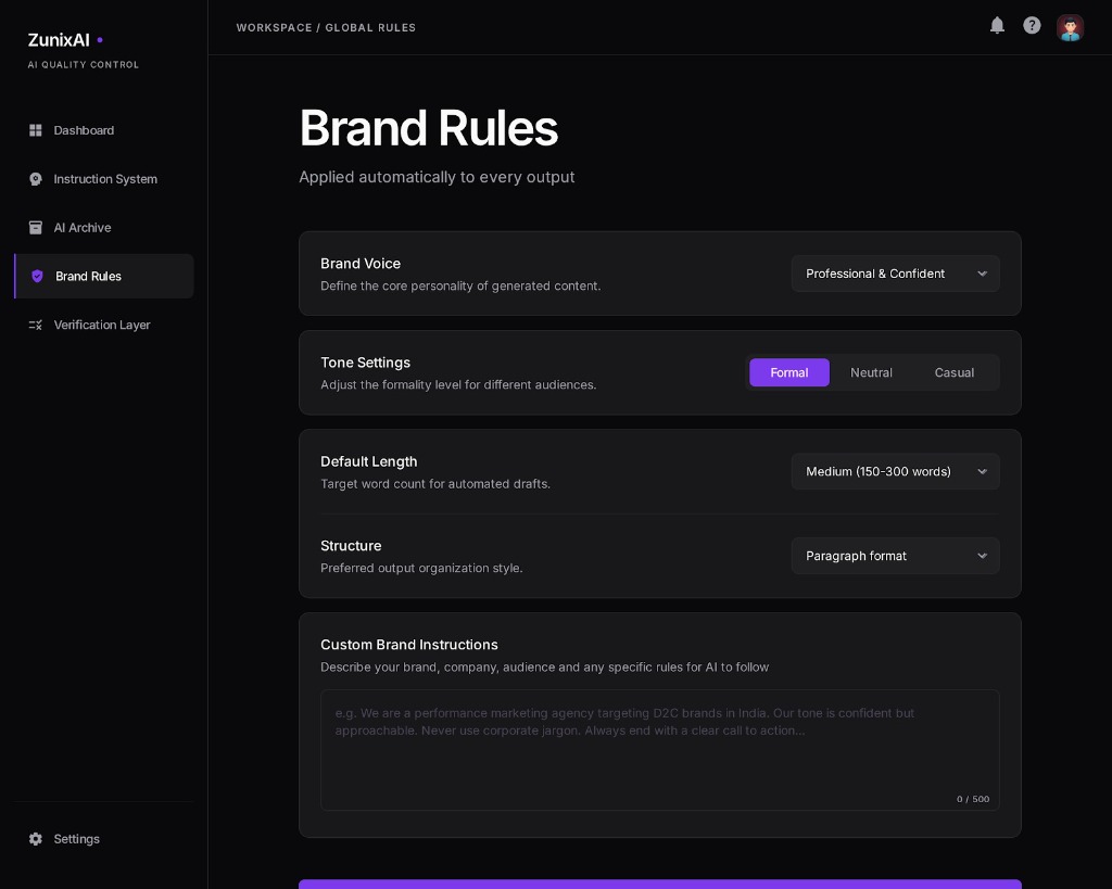 Brand Rules — Your Voice, Always Applied